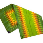 70s MCM Scarf Green Geometric Paoli Eurofashion made in Japan Photo 0