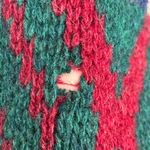 Vintage Benetton Shetland Wool Sweater Colorful Southwest Geometric Knit Cropped Red Size M Photo 7