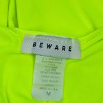 Beware Neon Yellow Biker Short Romper Photo 13