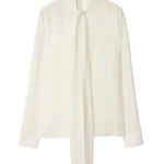 Burberry Kelli Tie-Neck Silk Blouse Size 6 Photo 0