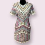 Adelyn Rae  Embroidered Dress Fringe Exposed Zipper Back Cut Outs Size S Photo 1