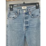 AGOLDE high waisted button fly raw hem jeans Size 24 Photo 3