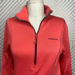 Patagonia Piton Fleece Pullover 1/4 Zip Sweatshirt Red Salmon Coral Size XS Photo 1