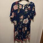 Farm Rio  for Anthropologie Estelle Floral Jersey Romper Vacation Jersey Travel M Photo 5