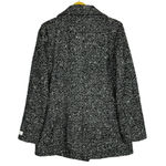 Calvin Klein Wool Blend Pea Coat Jacket Small White Black Doble Breasted Tweed Photo 1
