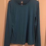 Danskin Now Women's Large Blue Active Wear Top Long Sleeve Shirt Photo 0
