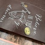 Handmade  Green Cameo Necklace Stainless Steel 18 Inch Cottagecore Photo 3