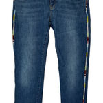 Pilcro  Slim Boyfriend Crop Jeans Embroidered Side Stripe Photo 0