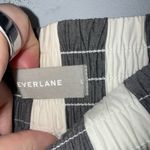 Everlane  Black White Organic Cotton Stripe High Rise Pull On Shorts Large Photo 3