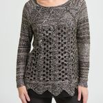 Joseph Ribkoff New  Champagne/Black Top sheer size medium Photo 0