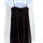 Gap  Y2K Velvet Silk Blend‎ Slip Dress Sz 2 Chocolate Brown Whimigoth FairyGrunge Photo 6