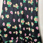 American Vintage Vintage 90s 1990s Black floral slip dress medium lingerie negligee Photo 5