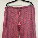 Pax Philomena Womens Pajama Pants Large 100% Cotton Cactus Pink Wide Leg Lounge Photo 3