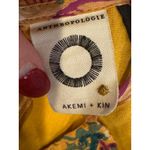 Akemi + Kin Anthropologie Shirt Women 0 Yellow Embroidered Floral Top Bohemian Photo 8