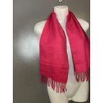Pink Scarf Womens One Size Fringe Acrylic Made In Japan Cozy Winter Wrap Photo 1