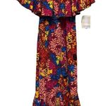LuLaRoe  CiCi XXS Dress Floral Off Shoulder MIDI Flounce Sleeve Women’s Photo 0