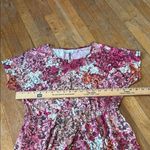 kim rogers  Pink and Red‎ Floral Tunic Mini Dress Size Large Photo 5