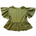 Anthropologie By Babydoll Top in Dried Herbs Photo 6