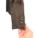 Banana Republic  Linen Blend Blazer Chocolate Brown Size 10 Photo 10
