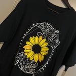 Women's Sunflower Short Sleeve Shirt XL Black Photo 0