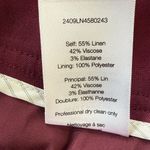 Veronica Beard  Haina Linen Shorts Size 14 in Wine‎ Photo 5