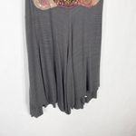 Free People ‎ Small Top Gray Beaded Sequin Boho Oversized Swing Tank Raw 1342 Photo 3