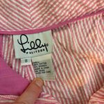 Lilly Pulitzer   Seersucker Pink and White Stripe High Waisted Shorts, Size 8 Photo 7