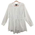 Lane Bryant ❄️3/$20 1/2-Button-Front Tie-Waist Tunic Dress Shirt, Size 18 Photo 0