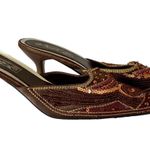 Beauty Max Jeweled Mules Brown Size 8.5 Photo 0