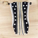 Kate Spade Knottingham Polka Dot Knit Scalloped Espadrille Flats Black White 7 Photo 4