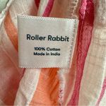 Roller Rabbit  Tunic Swim Coverup Stripe Dress Tassels Pink Orange White Small S Photo 6