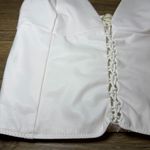 Joyfolie Ivory Faux Leather Camisole Top S Braided Front Adjustable Straps White Photo 1