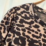 Animal Print Puff Sleeve Top Brown & Beige Leopard Print Blouse Photo 1