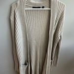 Cyrus  Women's Beige Ribbed Cardigan Photo 0