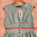 Sucrefas NWT retro vintage inspired button up sleeveless dress with full skirt S Photo 11