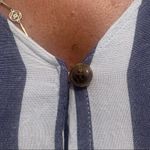 Pink Rose  Rayon Striped Tie Front High Low Hemline Top M Photo 5