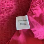 Roller Rabbit  Red Smocked Ruffle Tank Top L Cottagecore Feminine Summer Peplum Photo 3