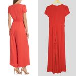 J.Crew Wrap Jumpsuit NO BELT NWT Flaws Short Sleeves Size 0 V-Neck Wide Leg Photo 3