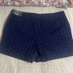 Faded Glory  navy blue eyelet chino shorts, new, size 10 Photo 1
