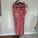 House Of CB  SET‎ Aella top 'Colette' Rose Satin Low Waist Midi Skirt NWOT Size S Photo 2