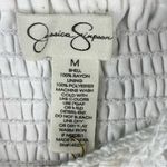 Jessica Simpson  Dress Women M White Square Neck Tiered Rayon Lined Mini Crochet Photo 2