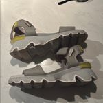 Sorel  Grey Chunky Wedge Sandals Leather Footwear Photo 3