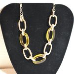 Source Unknown Quirky Vintage Butterscotch Lucite Gold Tone Chunky Link Chain Like New Necklace Photo 0