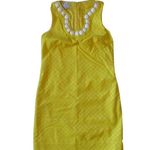 Maggy London NWT Banana Yellow Mod Jacquard Bead Embellished Neck Shift Dress 2 Photo 1