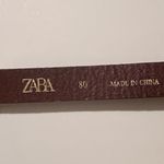 ZARA Gold Sun Concho Leather Brown Western Southwest Festival Bohemian Medallion Photo 5