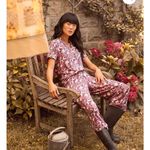 Anna Sui x Knix Modal Pajamas Sleep Top Floral Rose Bouquet size medium Pink Photo 1