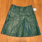 Free People NWT We the Free by  Vegan Pleated Mini Skirt Topiary Green size 2 Photo 2