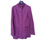 Athleta  cashmere blend purple cardigan sweater snap front Photo 1