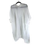 Twig & Arrow Poncho Swim Cover Thin Knit Fringe Crochet White OS Size undefined Photo 3