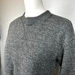 ZARA  Women's Cropped Jumper Gray Crewneck Long Sleeve Pullover Photo 1